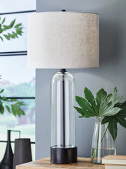 Bay Furniture Gallery - Ashley Furniture - Kerrbrook Lighting - Glass Table Lamp (1/CN) / Clear/Black - L430944