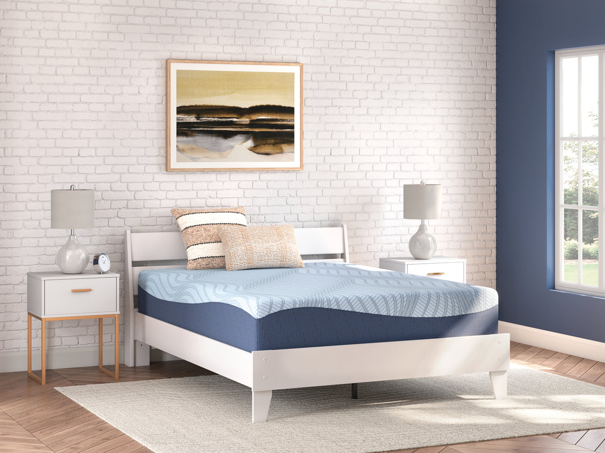 Bay Furniture Gallery - Ashley Furniture - Peak 2.0 12 Memory Foam Mattresses - Twin / White - M20611