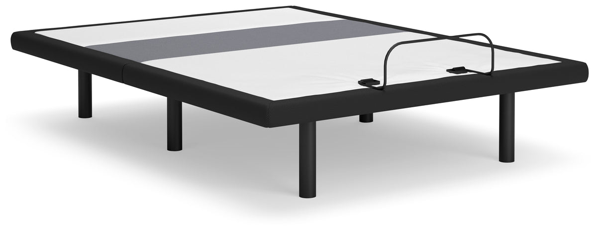 Bay Furniture Gallery - Ashley Furniture - Best Base with Lumbar and Audio Queen Adjustable Base - Queen Adjustable Base / Charcoal Gray - M5X532
