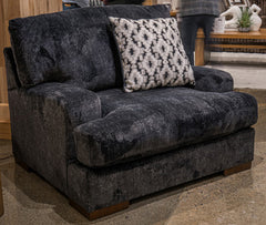 Bay Furniture Gallery - Ashley Furniture - Whitmore Manor Living Room - Chair and a Half / Black Pearl - 8040423