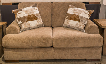 Bay Furniture Gallery - Ashley Furniture - Nolenburg Living Room - Loveseat / Pecan - 8150535