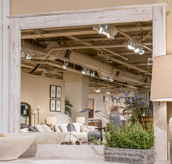 Bay Furniture Gallery - Ashley Furniture - Makidern Bedroom - Bedroom Mirror / Whitewash - PCB1171-36