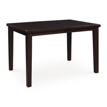 Bay Furniture Gallery - Ashley Furniture - Haddigan Dining Room - DRM Counter Butterfly EXT TBL / Dark Brown - D596-32