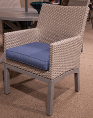 Bay Furniture Gallery - Ashley Furniture - Half Moon Beach Outdoor - Arm Chair With Cushion (Set of 2) / Blue/Gray - PCP418-601A