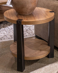 Bay Furniture Gallery - Ashley Furniture - Ridgester End Table - Round End Table - T518-6