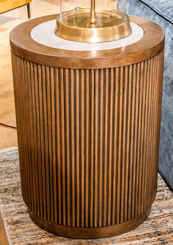 Bay Furniture Gallery - Ashley Furniture - Hadonna End Table - Round End Table - T658-6