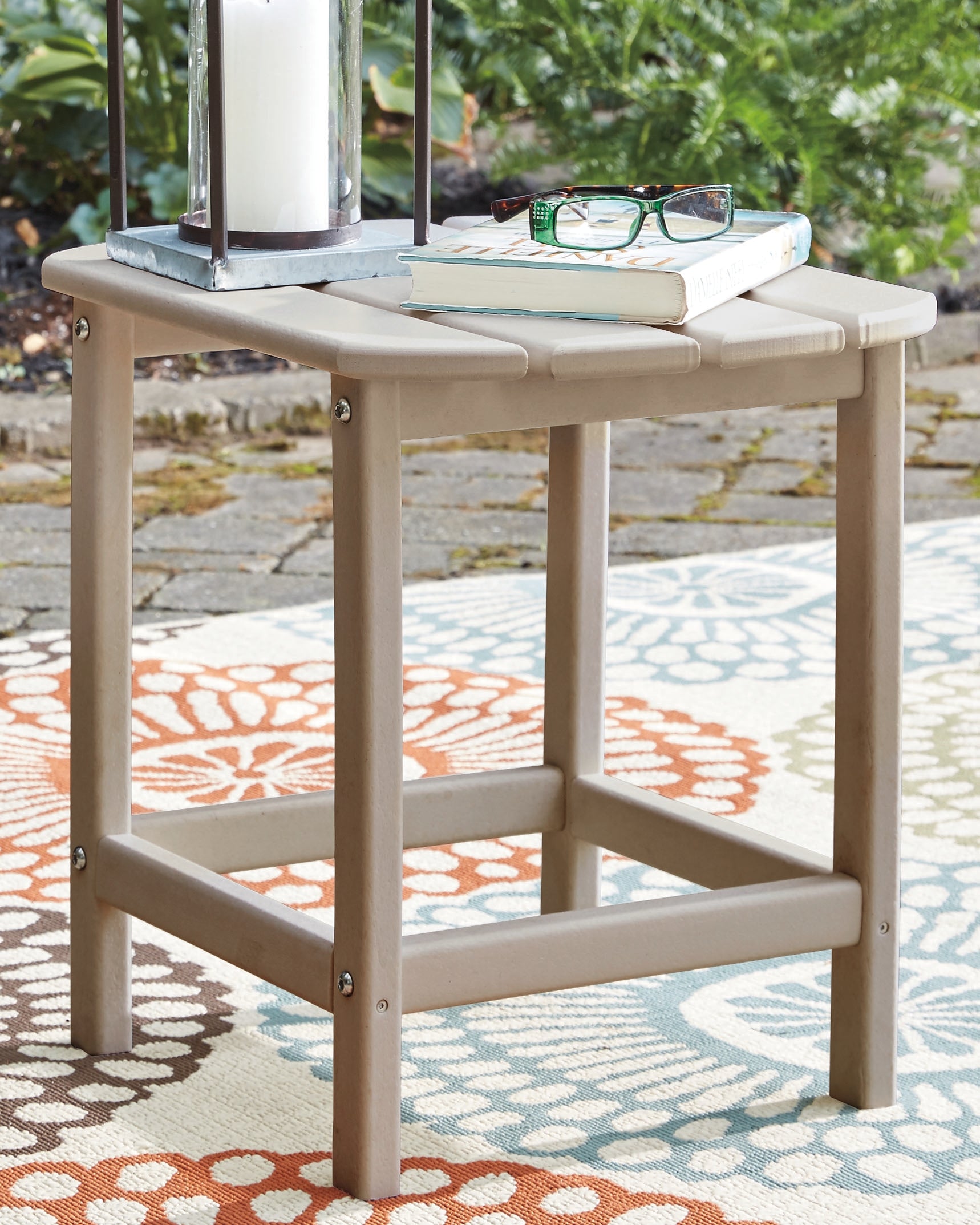 Bay Furniture Gallery - Ashley Furniture - Sundown Treasure Outdoor - Rectangular End Table / Driftwood - P014-703