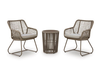 Bay Furniture Gallery - Ashley Furniture - Majors Beach Outdoor - Chairs w/CUSH/Table Set (3/CN) - PCP321-050
