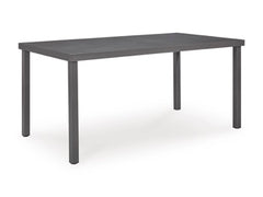 Bay Furniture Gallery - Ashley Furniture - Rocky Creek Outdoor - Square Dining Table w/UMB OPT / Gray - PCP326-615