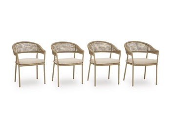 Bay Furniture Gallery - Ashley Furniture - Orchard Beach Outdoor - Arm Chair With Cushion (4/CN) - PCP373-601A