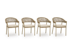 Bay Furniture Gallery - Ashley Furniture - Orchard Beach Outdoor - Arm Chair With Cushion (4/CN) - PCP373-601A