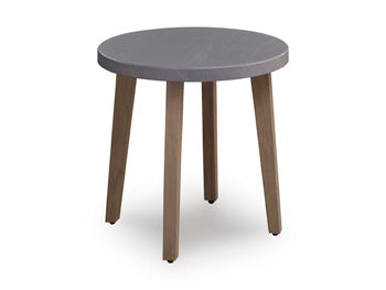 Bay Furniture Gallery - Ashley Furniture - Harmony Headlands Outdoor - Round End Table / Natural/Gray - PCP428-706