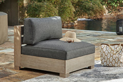 Bay Furniture Gallery - Ashley Furniture - Citrine Park Outdoor - Armless Chair w/Cushion (1/CN) / Brown/Charcoal - P660-846