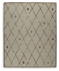 Bay Furniture Gallery - Ashley Furniture - Guyford Rug - 5' x 7' Rug / Beige/Brown - R406872