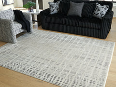 Bay Furniture Gallery - Ashley Furniture - Turinwith Rug - 7'10" x 9'10" Area Rug / Ivory/Black - R407551