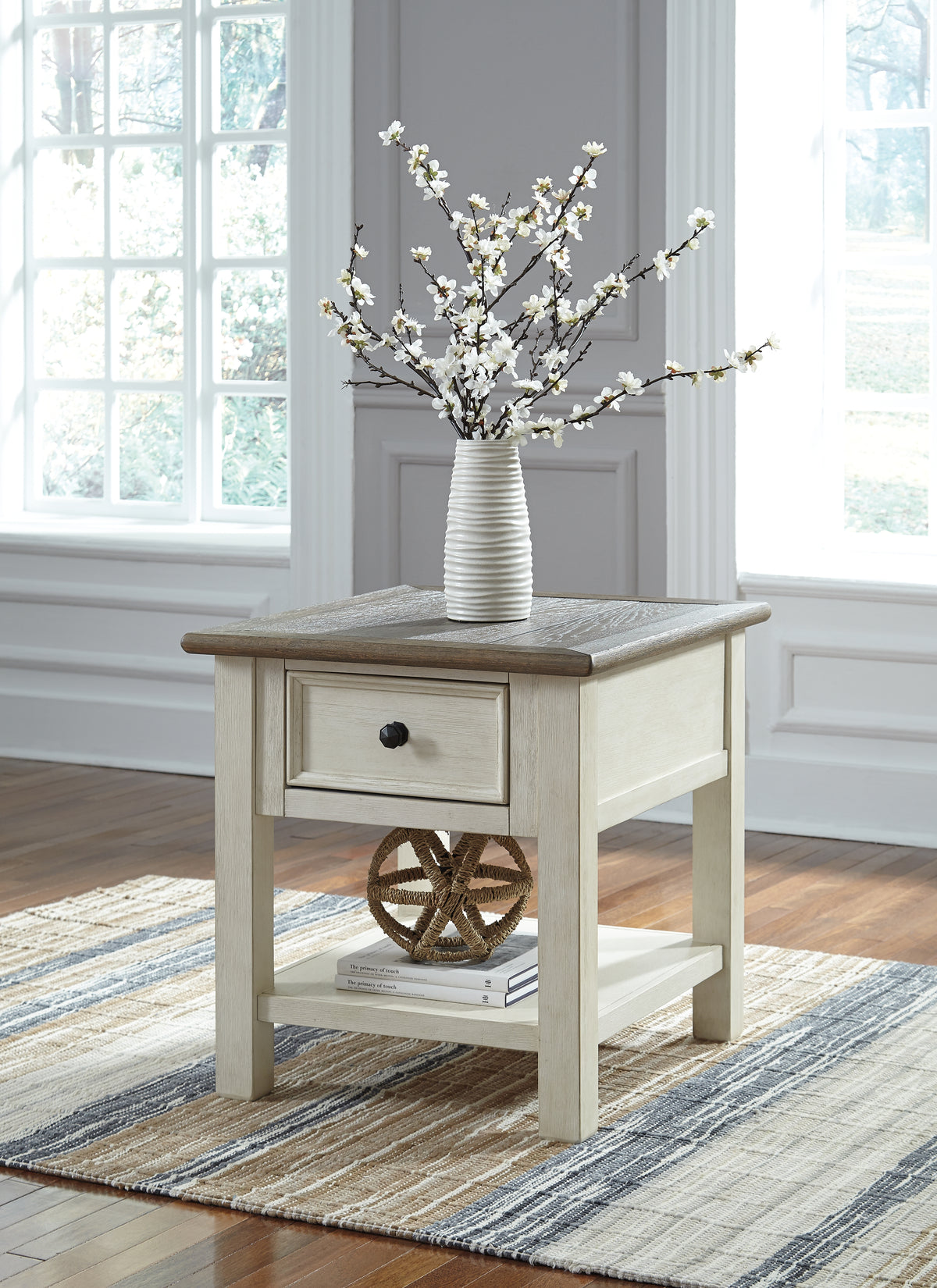 Bay Furniture Gallery - Ashley Furniture - Bolanburg End Table - Rectangular End Table / Two-tone - T637-3