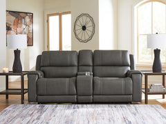 Bay Furniture Gallery - Ashley Furniture - 5Z - Pittson Sectional - 3-Piece Power Reclining Sectional Loveseat with Console - PCU12600S2
