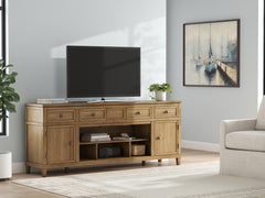 Bay Furniture Gallery - Ashley Furniture - Sharlance 81" TV Stand - 81" / Light Brown - W655-68